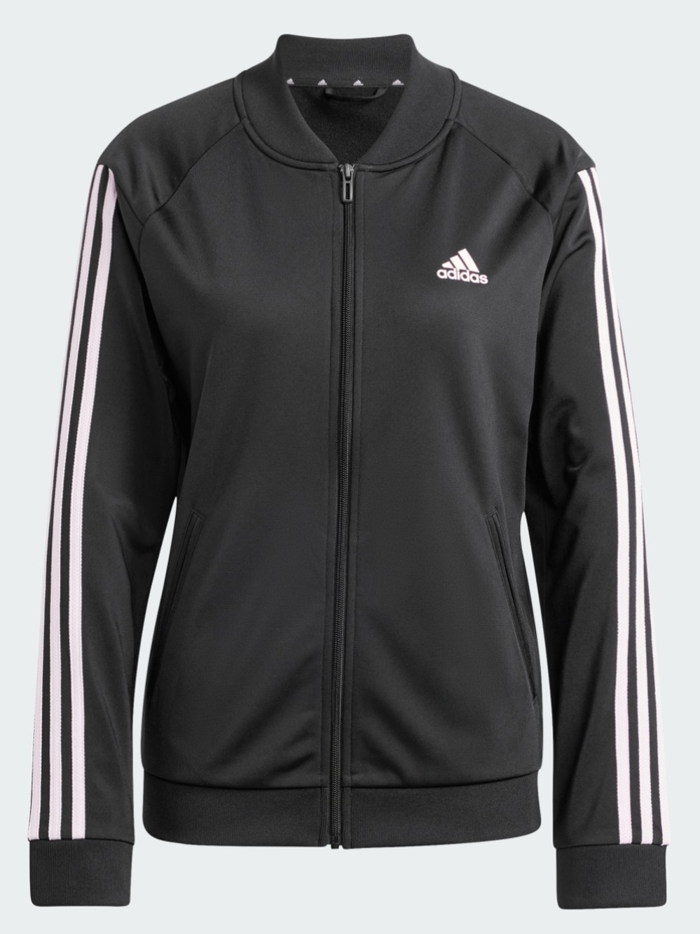 Adidas Warm Up Track Jacket black and pink stripes